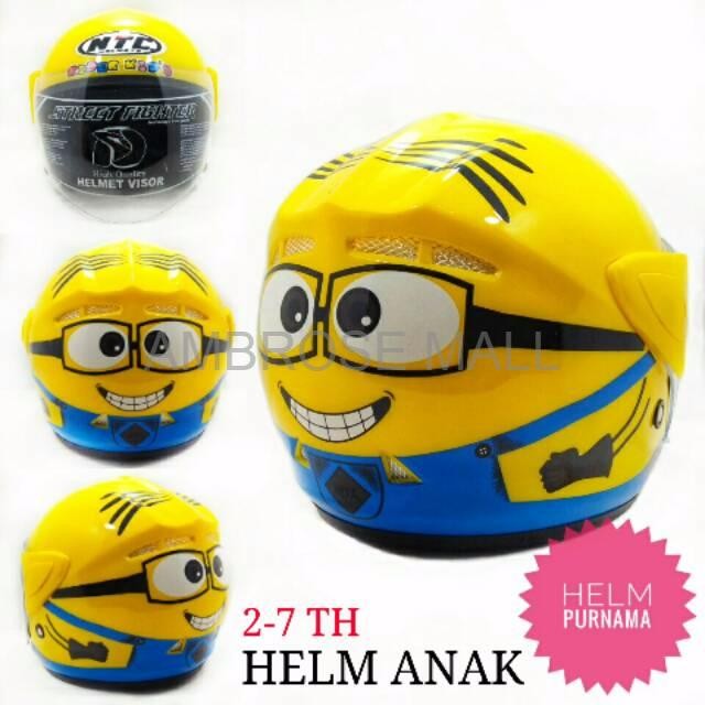 Helm Motor Helm Kyt Helm Anak Ntc Terbaru Minion Kuning Berkualitas