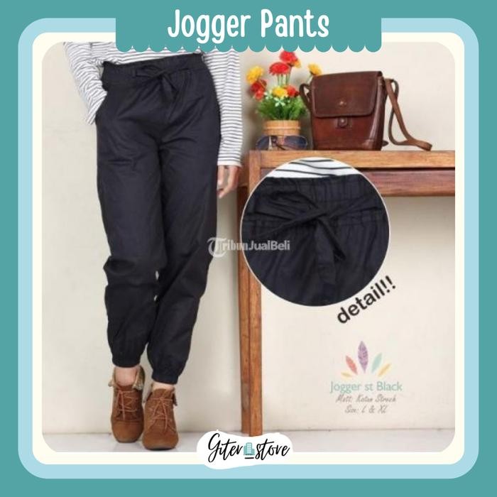 #2celana jogger wanita / jogger pants wanita / celana jogger jumbo