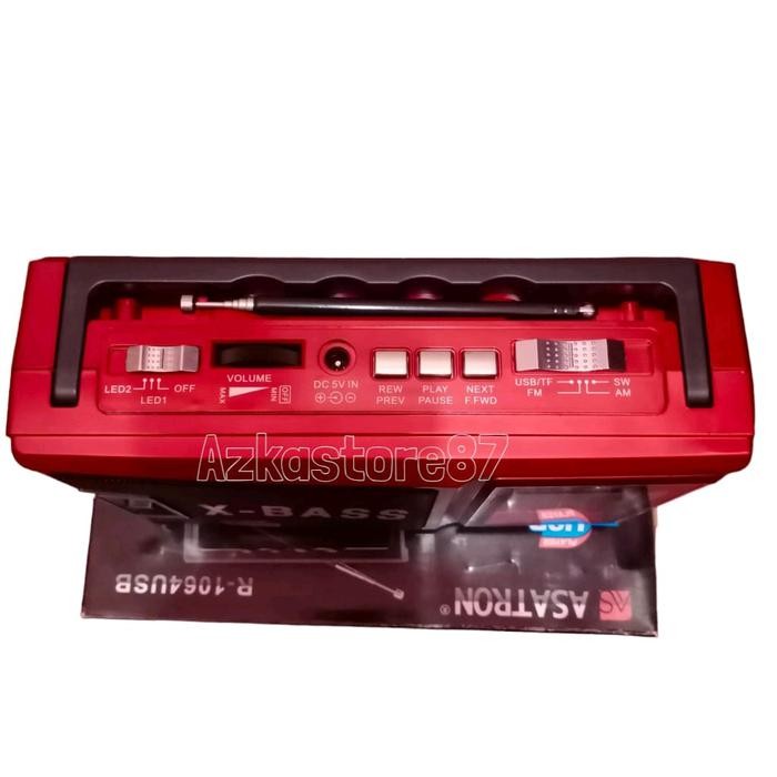 643w- Speaker Radio Asatron R-1064 X-Bass Radio Clasik Super Bass