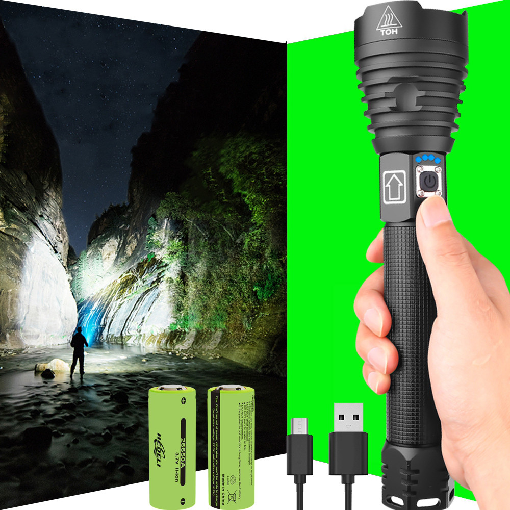 Paweinuo XHP90.2 Most Powerful LED Flashlight 18650 OR 26650 USB LED Torch XHP50 XHP70 Lantern 18650
