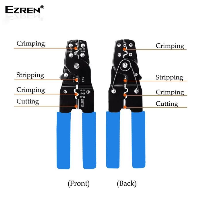 aq1a- Ezren Ez-202B Tang Potong Kabel Multifungsi Crimping Skun Kabel Wire