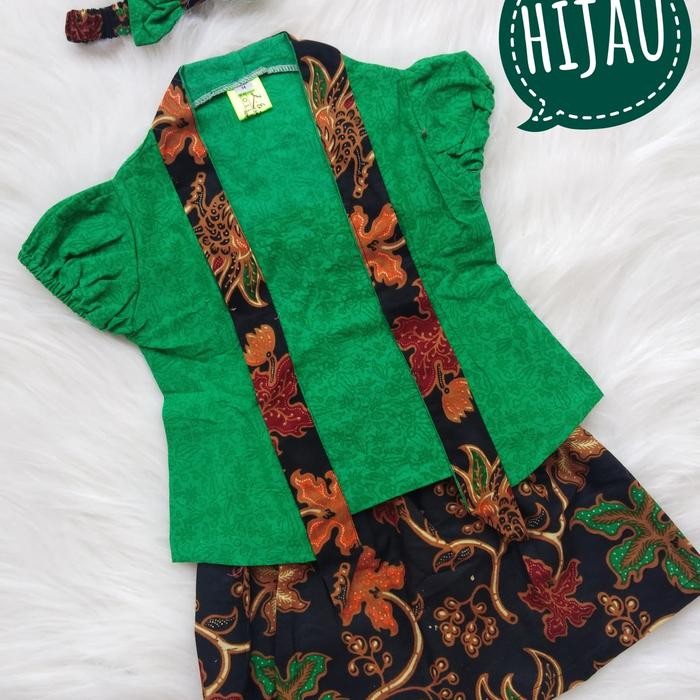 TERMURAH kebaya anak kutubaru anak hijau daun 6 bulan - 4 tahun READY STOCK