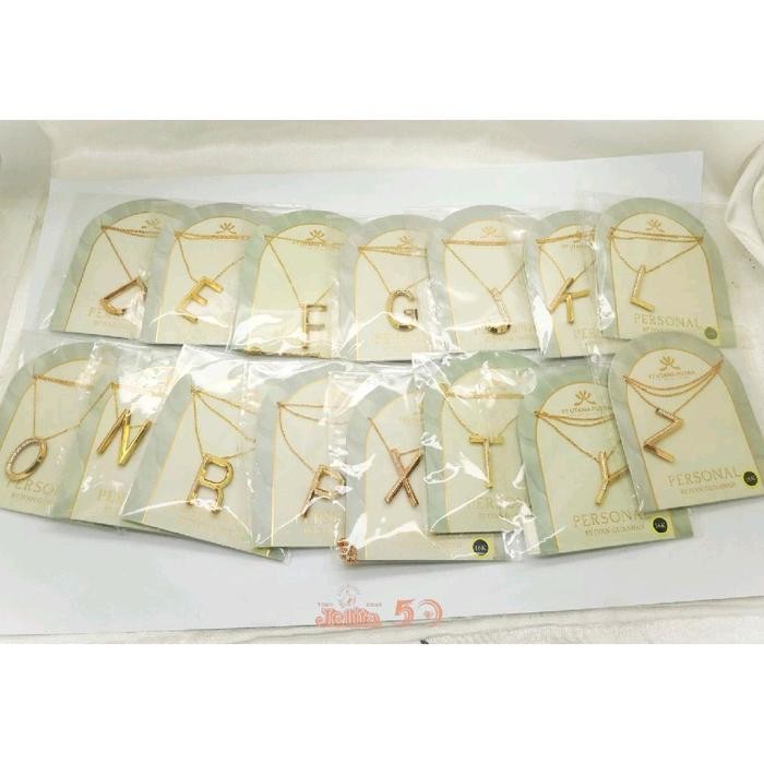 Kalung Emas Personal Ivan Gunawan x YT Utama Putra 16k huruf A-Z best seller
