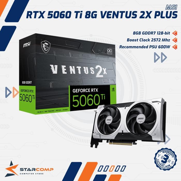 MSI GeForce RTX 5060 Ti 8G VENTUS 2X PLUS RTX5060 Ti 8GB
