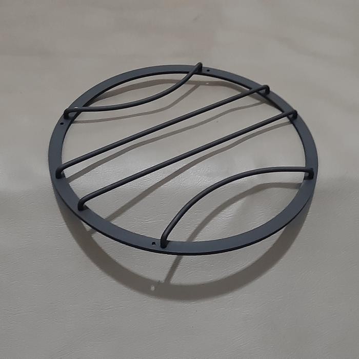 Grill Subwoofer 12 inch Hitam Jari 4 Lengkung Lurus Gril Tutup Ring Speaker 12inch Alumunium