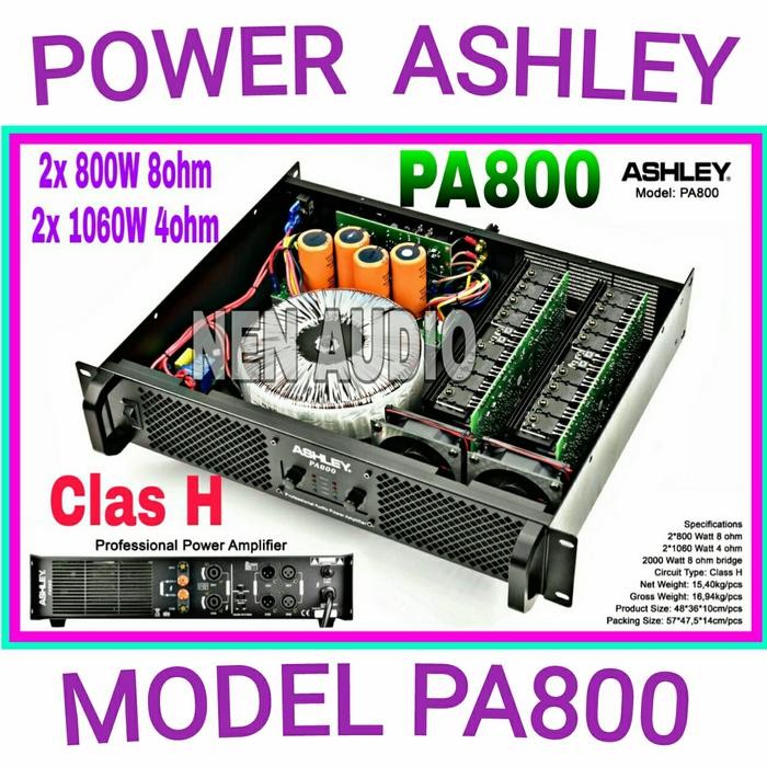 Power ASHLEY pa800 original pa 800 clas H amplifier 800W