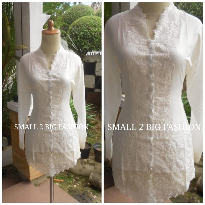 ASLI kebaya putih lengan panjang bordir READY STOCK