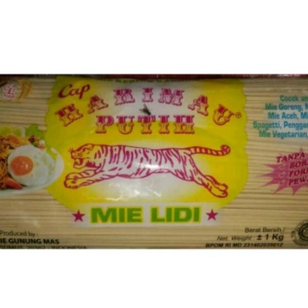 mie gomak putih khas medan 1kg/mie lidi putih 1kg