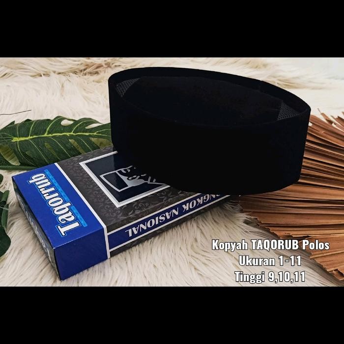 ASLI Songkok Kopyah Bludru Polos Hitam Halus READY STOCK