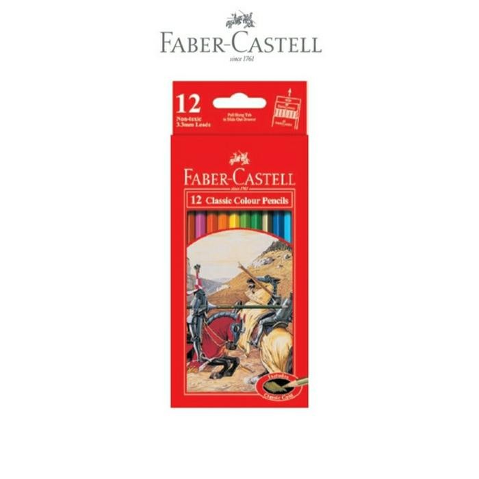 ds6d- Pensil Warna Faber Castell 12 Warna Classic Panjang