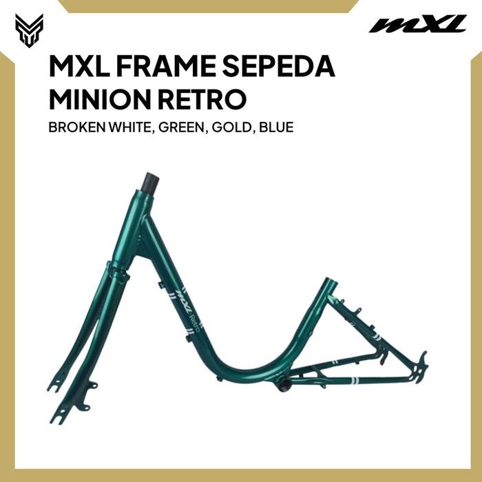 Spo- Mxl Frame Sepeda Minion Retro Ukuran 20" Bahan Steel Bicycle Frame Sepeda Outdoor