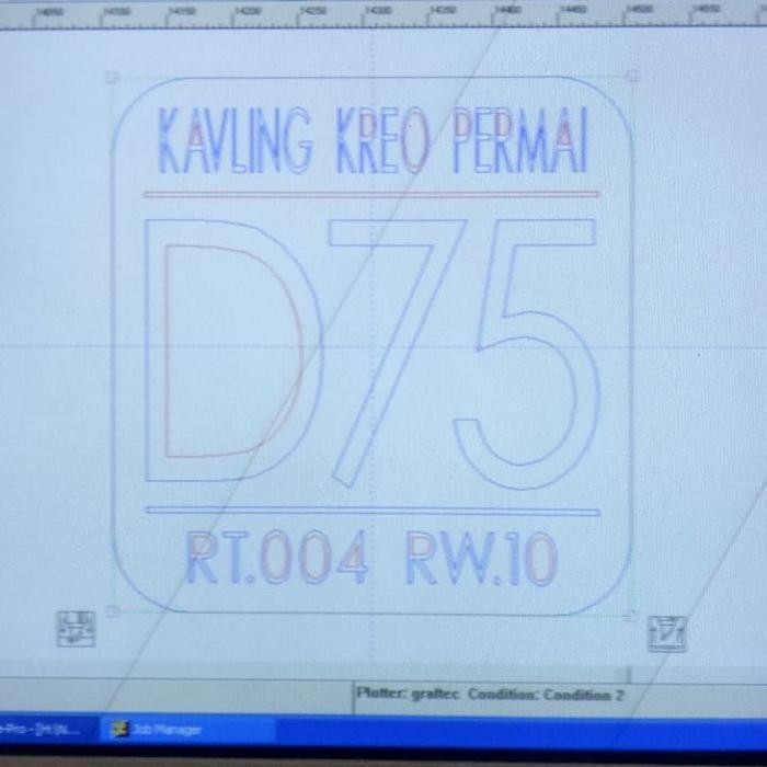 nomor rumah stainless steel etching