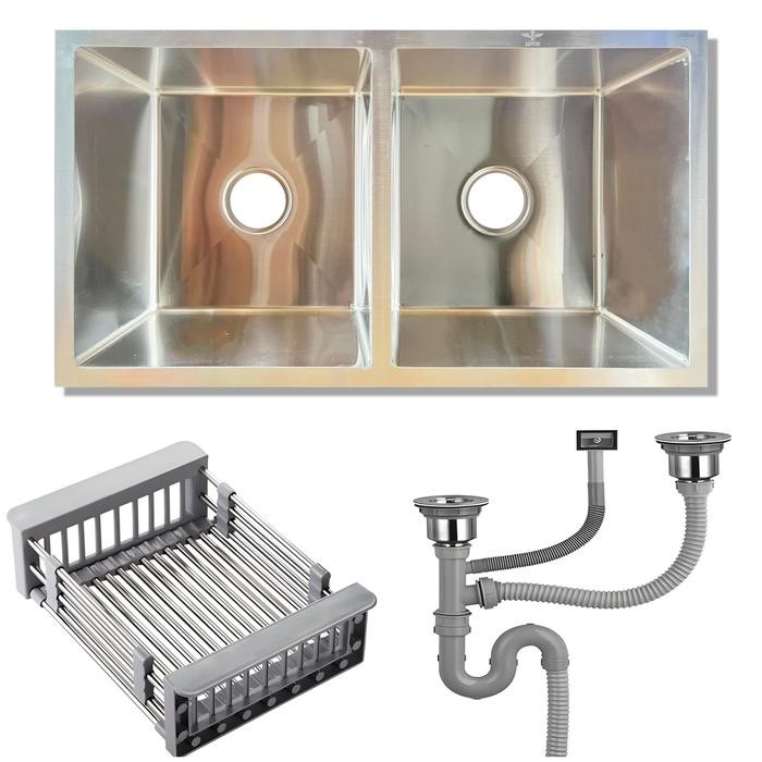 kitchen sink black 2 lubang undermount