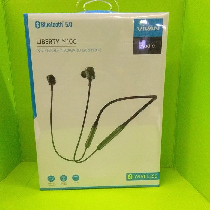 earphones bluetooth vivan liberty n100 neckband earphone