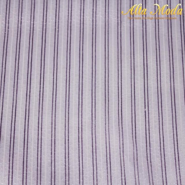 Silk Shiffon Putih Garis Ungu (Alta Moda) best seller