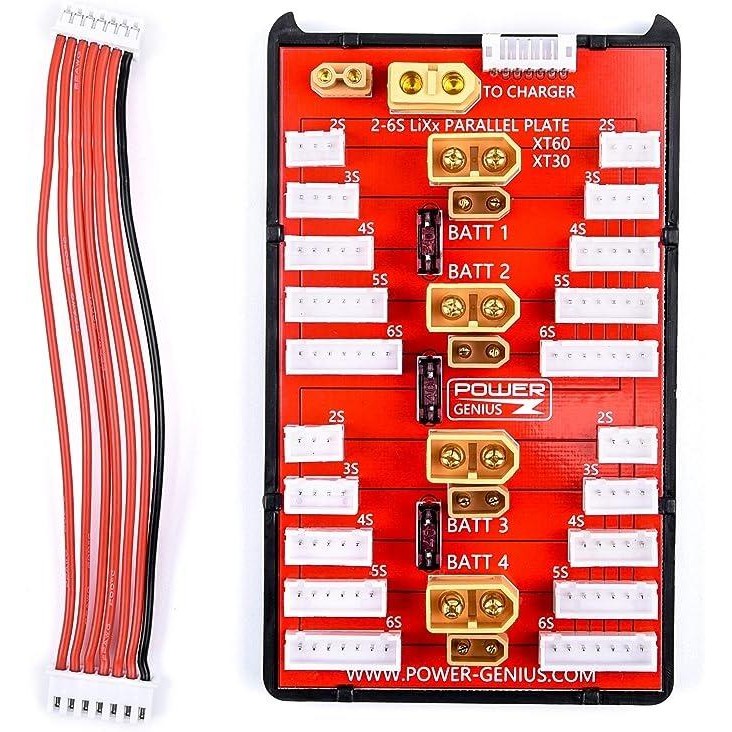Hobi3s- Lipo Li-Ion Battery Parallel Charging Board 2S-6S Xt30 Xt60 Plug