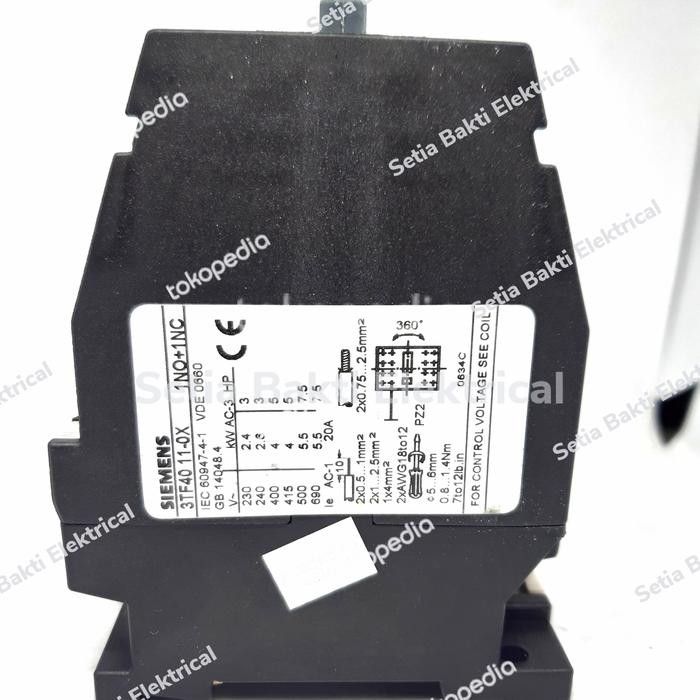 kontaktor Siemens 3TF40 11-OXFO 20A 42V