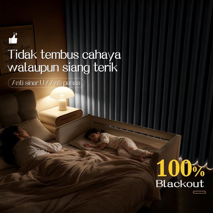 Terlaris Gorden Tarik Gulung Curtain Motif Timbul Blackout Tirai Gorden Jendela Anti Bakteri