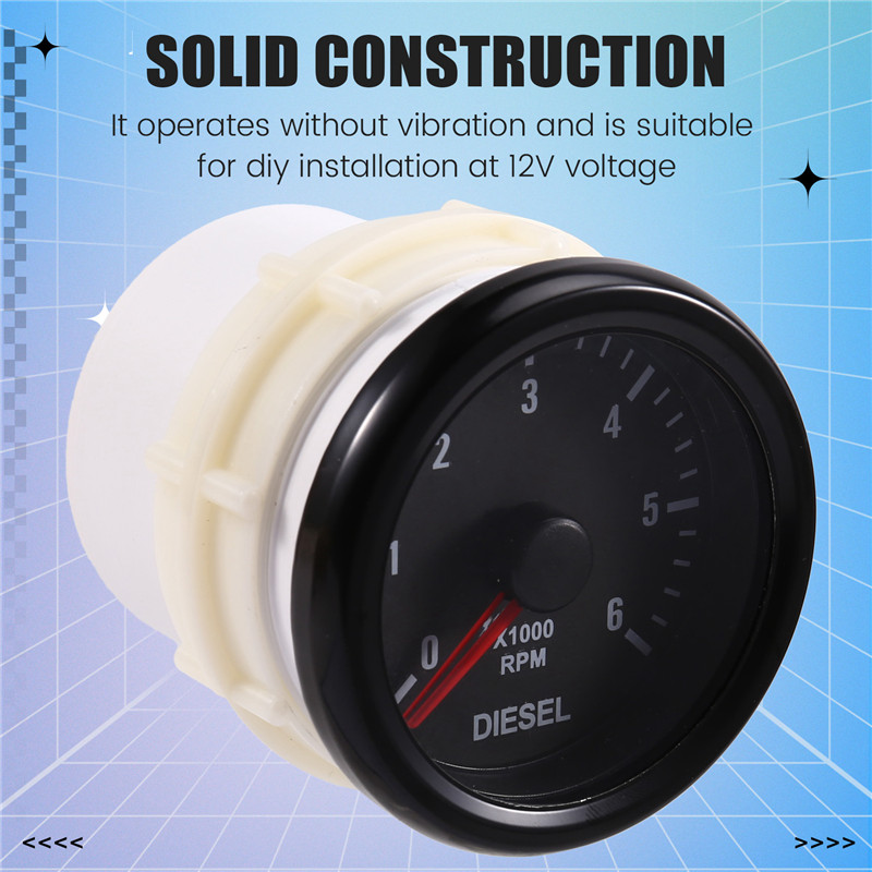 NEW-AUTOMOTIVE TACHOMETER FOR DIESEL MOTOR ENGINE TACHOMETER GAUGE FOR DIESEL MOTOR ENGINE