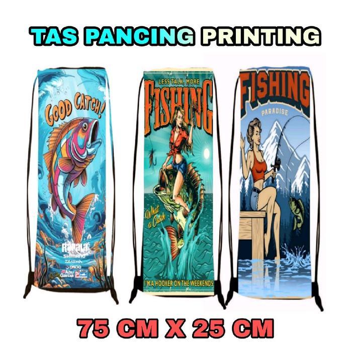Tas Pancing Printing bahan Lotto ,dua tali sublim awet dan kuat