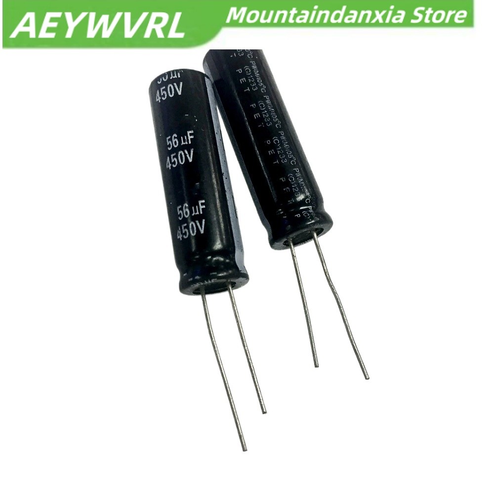 10PCS 450V56UF aluminum electrolytic capacitor 56uf 450v 13x50mm