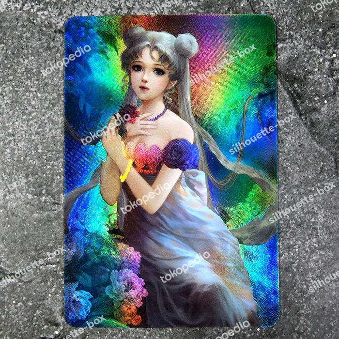YSQJ Sailor Moon Princess Serenity Metal Hairline Hologram Card