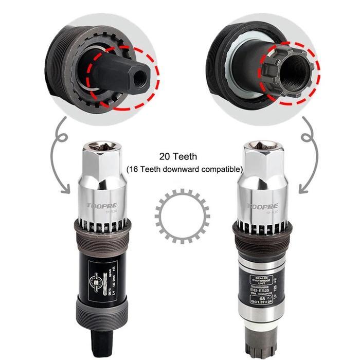 Toopre Kunci Pembuka BB Kotak Alat Buka Bottom Bracket HT1 Octalink
