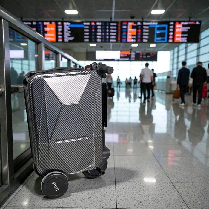 Koper Skuter Listrik Dewasa Elektrik 25L Kabin Ride-on Suitcase Luggage 20 Inch Travel Traveller -