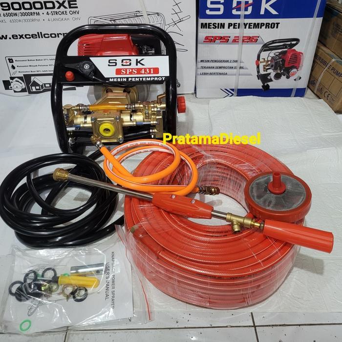 Steam Portable power sprayer 2tak +Selang 50meter - 2Tak+50Meter