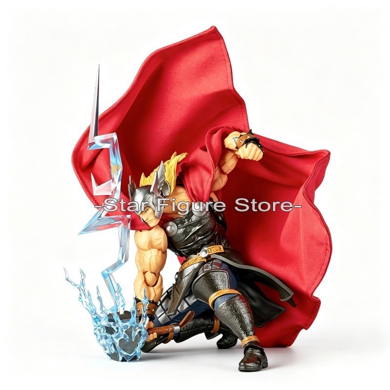 Amazing Yamaguchi Marvel Thor Action Figure Kaiyodo Revoltech The God of Thunder Figures 16cm PVC