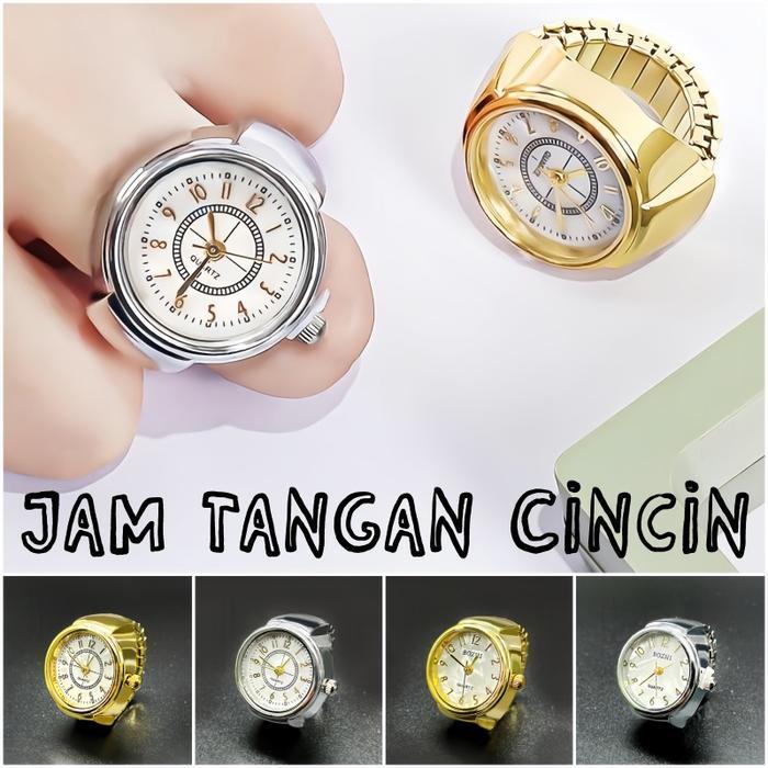 ready Jam Tangan Bergaya Cincin Jam Tangan Cincin Digital Emas Jam Tangan Retro Cincin Mini Cincin