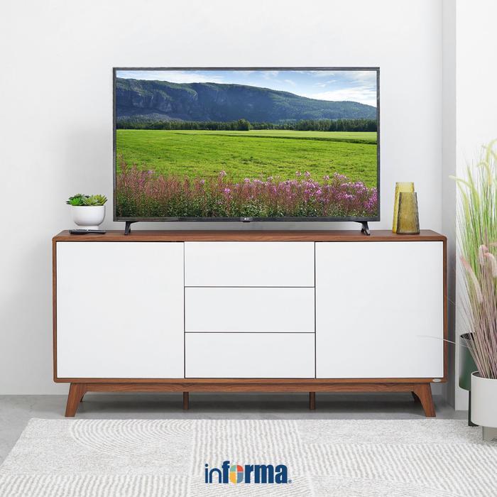 Informa Neo Homey Rak Tv - Cokelat Walnut/Putih Bufet Tv Meja Kabinet Konsol Tempat Tv