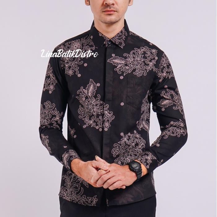 KEMEJA BATIK PRIA SLIM FIT / BAJU BATIK PRIA SLIM FIT ACS299