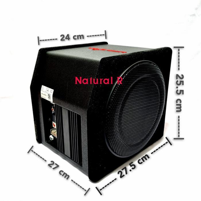 SUBWOFER BASSTUBE KOTAK AKTIF DUAL 8 INCH SKELETON SUB-L08D