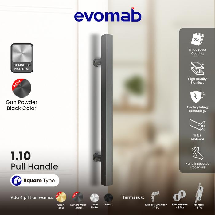 Evomab Pull Handle Pintu Minimalis Hitam 1.10