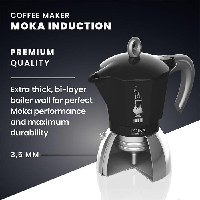 

BIALETTI - MOKA INDUCTION BLACK 4 CUPS MOKAPOT ALAT SEDUH KOPI MANUAL