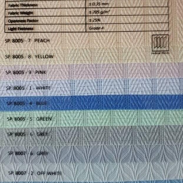 vertical blind seri 80 Sharp point