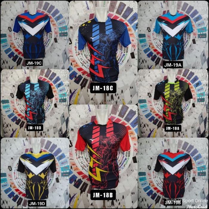 Jersey voli atasan olahraga pria baju voly kaos
