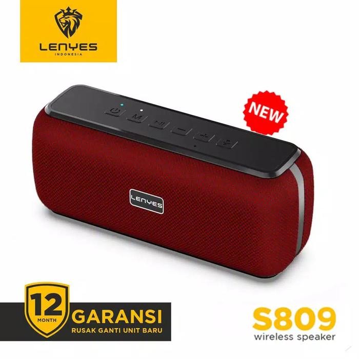 SPEAKER BLUETOOTH LENYES S809 WATERPROOF IPX5 SUPER BASS WIRELESS