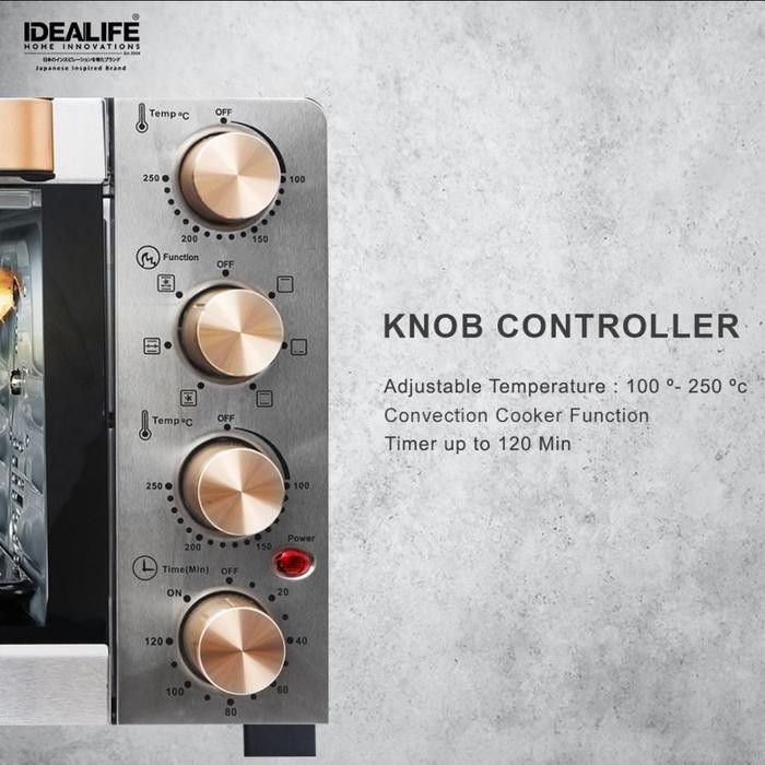 IDEALIFE Oven Listrik MO-3501 / MO3501 Low Watt Kapasitas 35 Liter