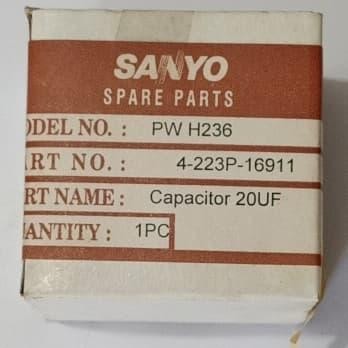 CAPASITOR POMPA AIR SANYO 20 MICRO UNTUK PWH 236 /PH 151A