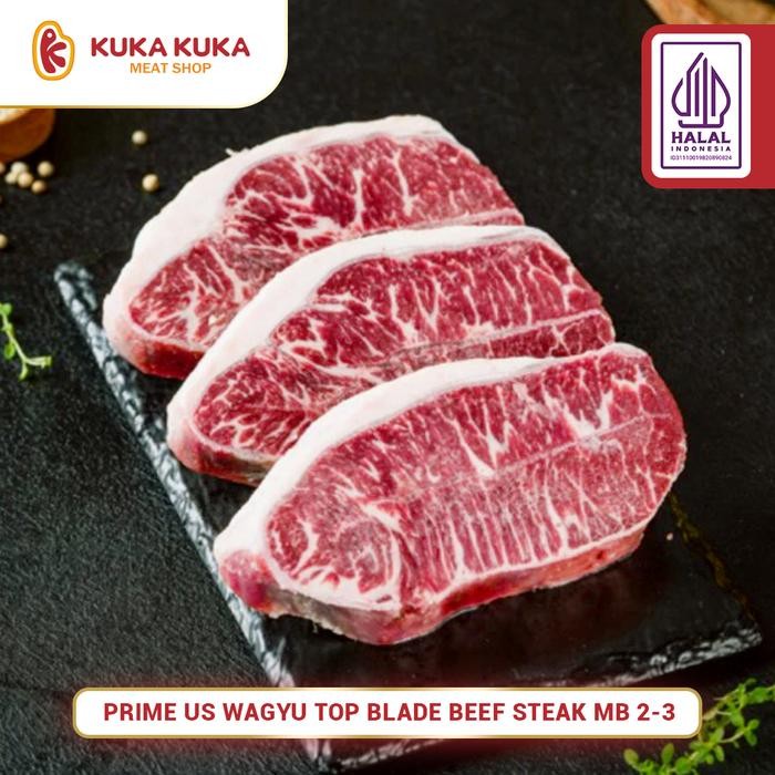 

Pilihan- Prime Us Wagyu Top Blade Beef Steak - 600Gr