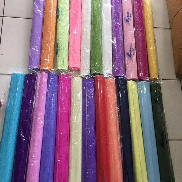 

Pilihan- Italian Crepe Paper Flower Souvenir Kertas Krep Tebal Melar Ukuran 50Cm X 250Cm Biru