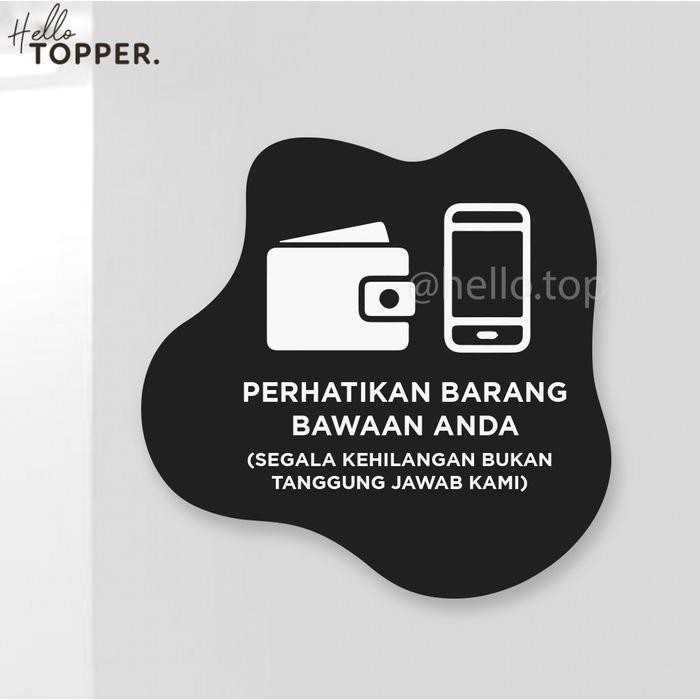 

Perhatikan Barang Bawaan Anda Akrilik Tempel Dinding Papan Acrylic