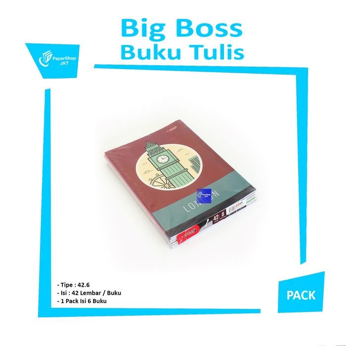 

BIGBOSS Buku Tulis 42 Lembar - (1 pak = 6 buku) - Pack