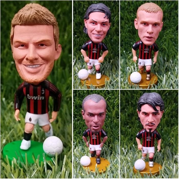 Karakter Sepakbola / Figure Miniatur Pemain Bola Maldini Nesta Inzaghi Kaka Ronaldinho Beckham Pirlo