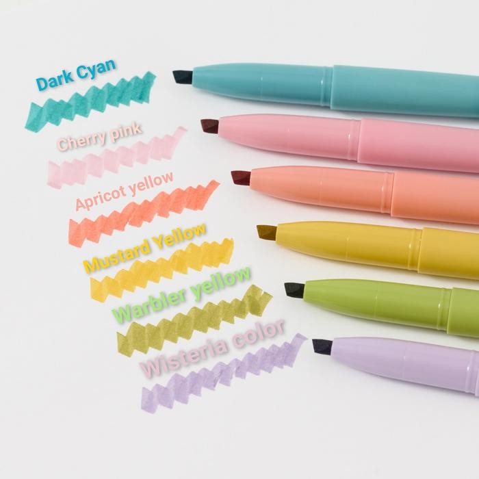 

NEW PRODUK MUJI COMPACT / POCKET COLOR MARKER PEN CAP STYLE / HIGHLIGHTER / TEXTLINER - PENANDA