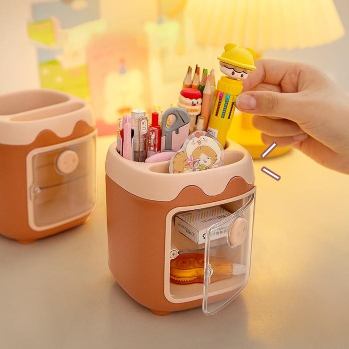 

Bisa Spk! Wadah Tempat Penyimpanan Pulpen Pensil Dengan 2 Susun Laci Mini