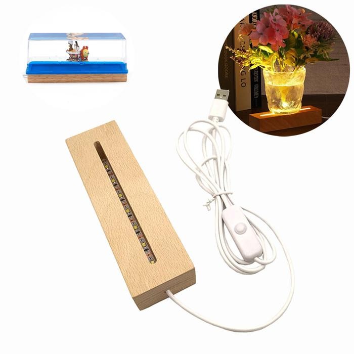 OPTIVIA Stand Led Acrylic Ukuran Kecil / Standing Acrylic Led Lampu Hias Acrylic / Tatakan Lampu
