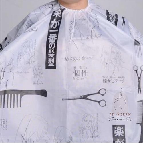 Pilihan- Cape / Kep / Kip Cukur Potong Barber Salon Plastik /Alas Potong Rambut